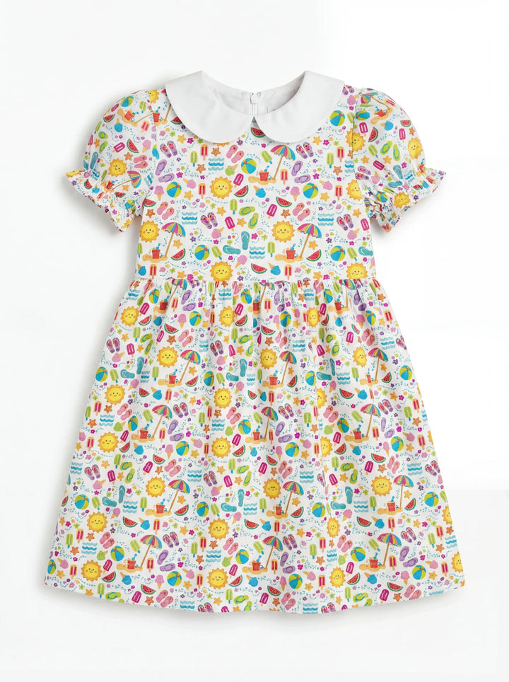 Sunshine Splash Party Bambus-Peter-Pan-Kleid