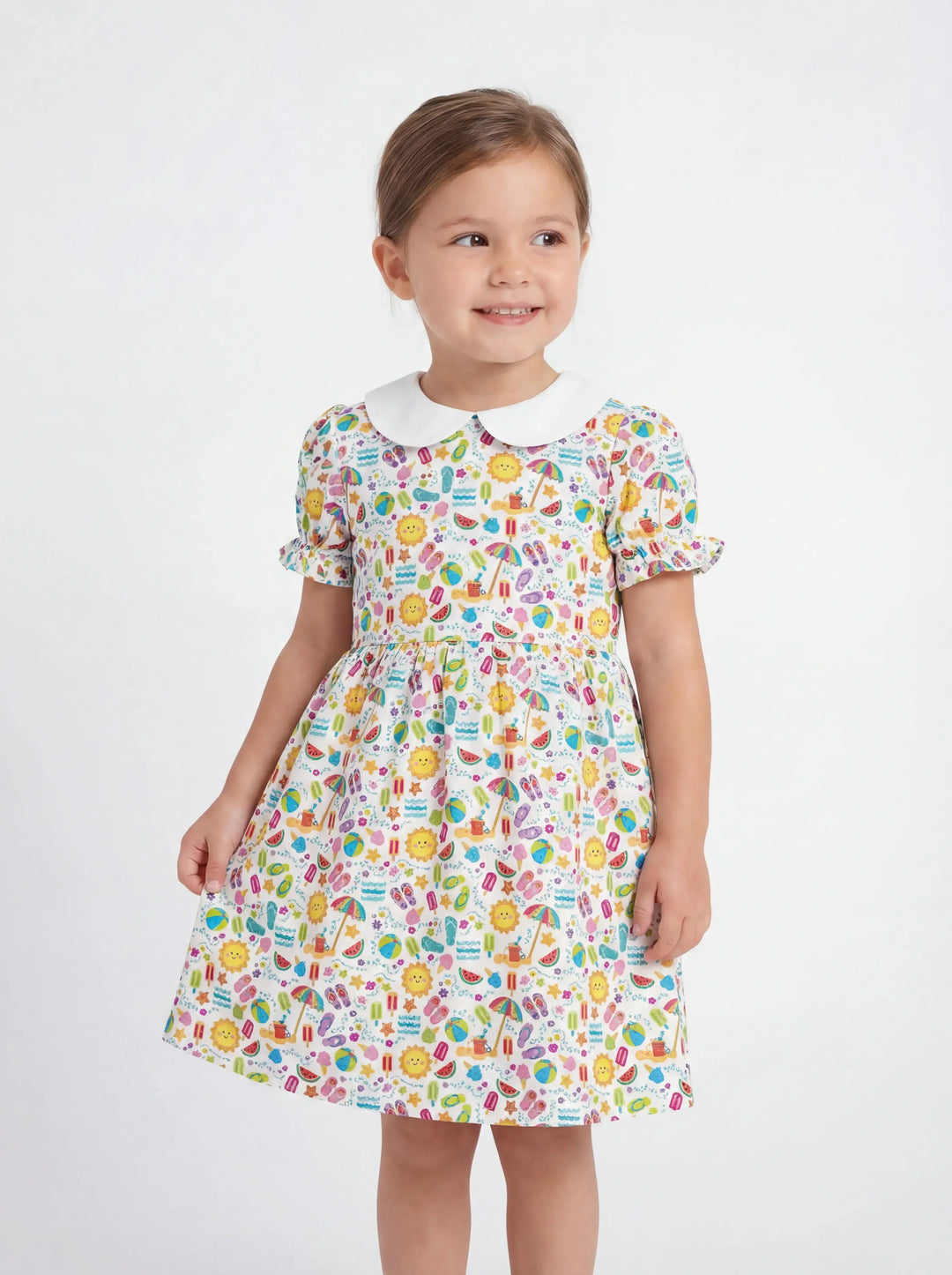 Sunshine Splash Party Bambus-Peter-Pan-Kleid