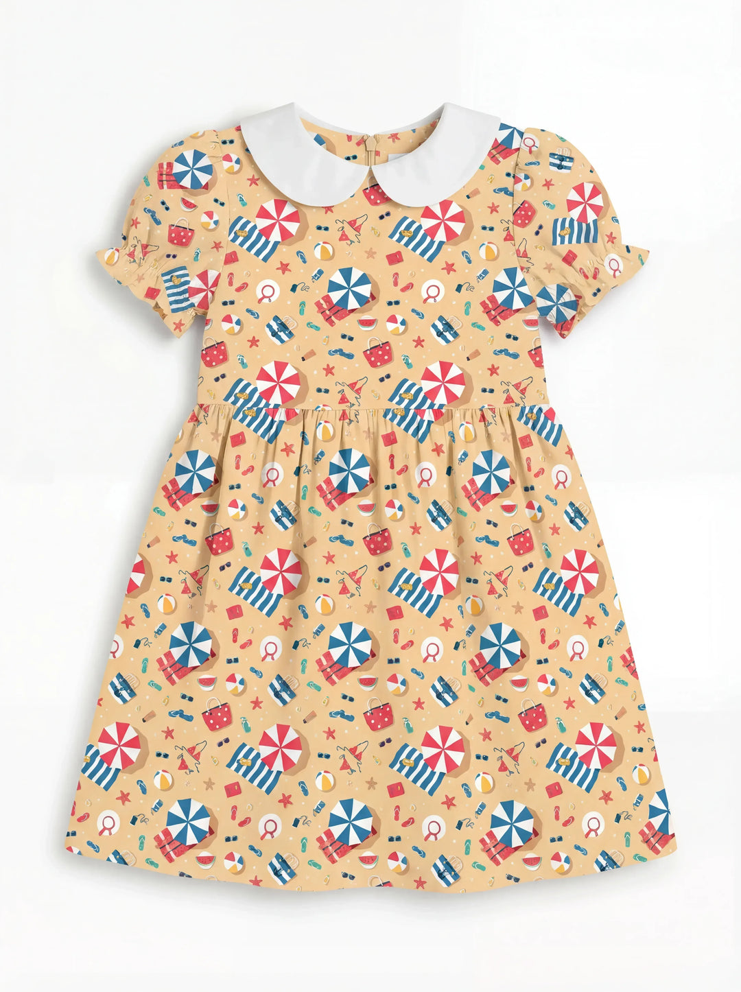 Sunny Beach Day Essentials Bamboo Peter Pan Collar Dress