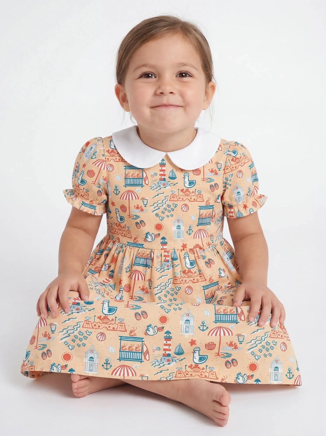 Seaside Storybook Days Bamboo Peter Pan Collar Dress