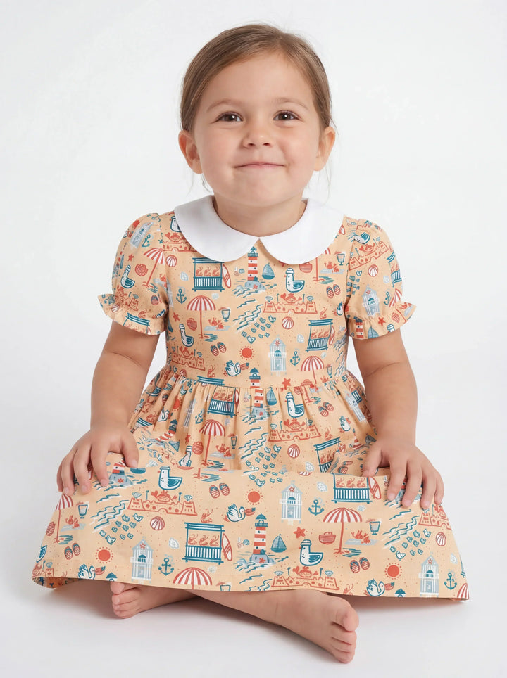 Seaside Storybook Days Bamboo Peter Pan Collar Dress