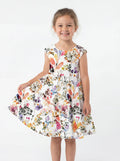 Wildblumen Aquarell Garten Bambus Wirbelkleid