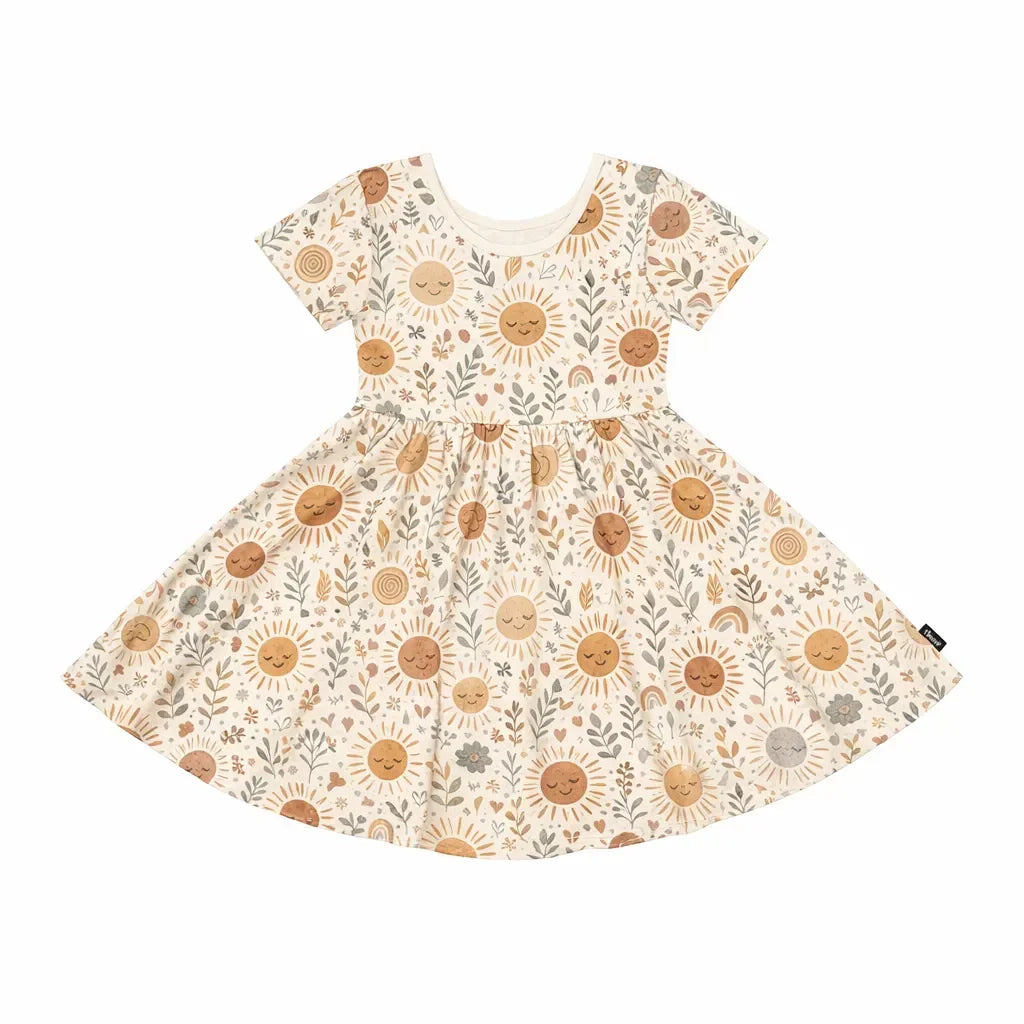 Boho Sonnenschein Garten Bambus Twirl-Kleid