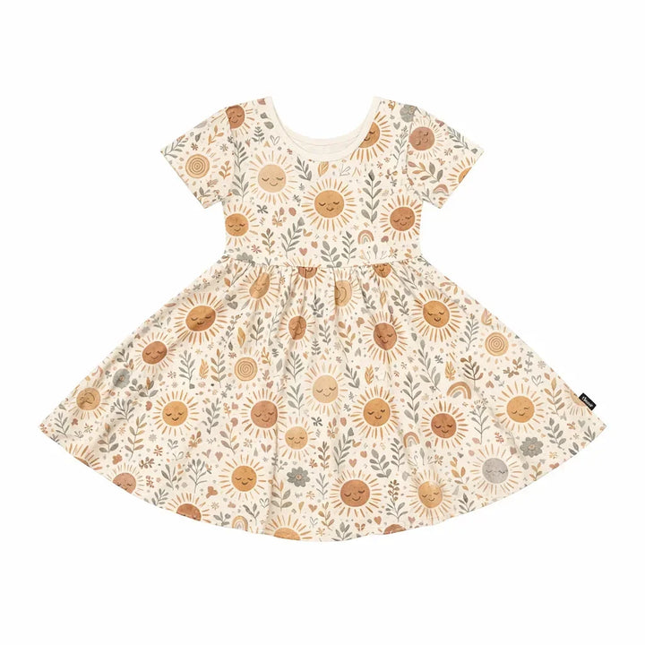Boho Sonnenschein Garten Bambus Twirl-Kleid