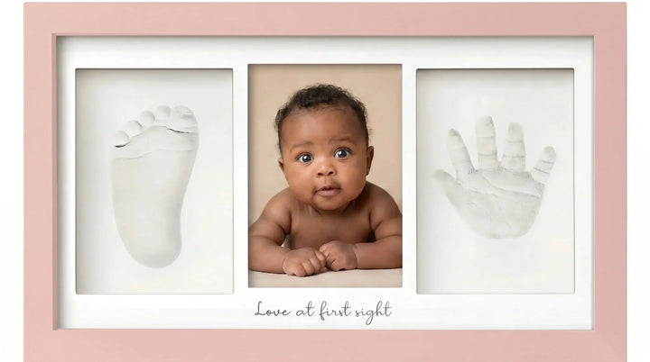 Baby Hand- & Fußabdruck Erinnerungsrahmen Duo