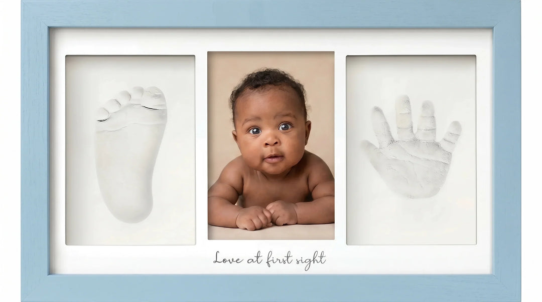 Baby Hand- & Fußabdruck Erinnerungsrahmen Duo