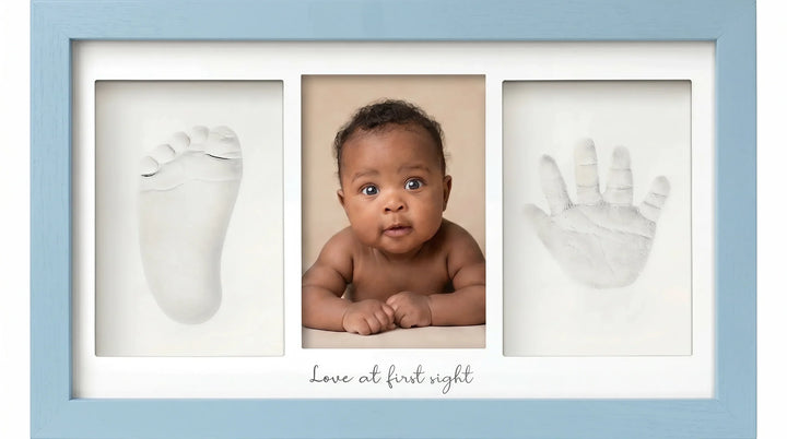 Baby Hand- & Fußabdruck Erinnerungsrahmen Duo
