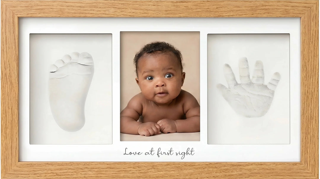 Baby Hand- & Fußabdruck Erinnerungsrahmen Duo