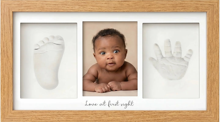 Baby Hand- & Fußabdruck Erinnerungsrahmen Duo