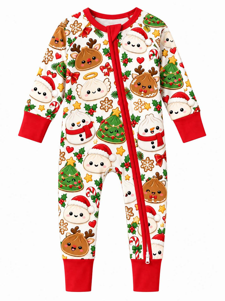 Cute Christmas Dumpling Friends Bamboo Convertible Zippy
