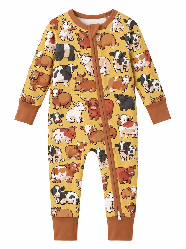 Cute Cow Collection Bamboo Convertible Zippy