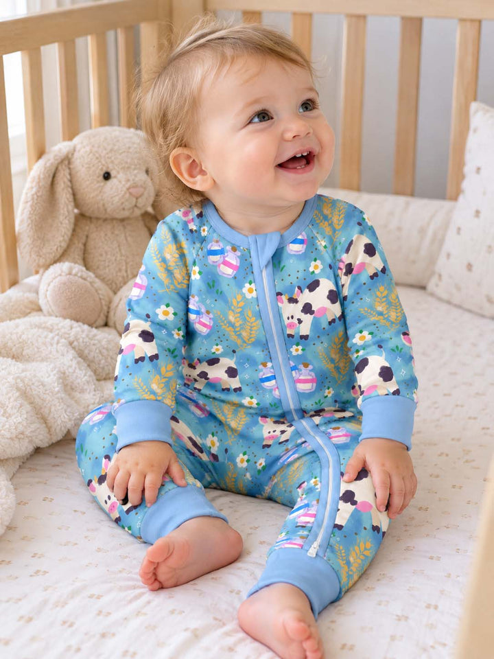 Cute Dairy Cow Farm Bamboo Convertible Zippy