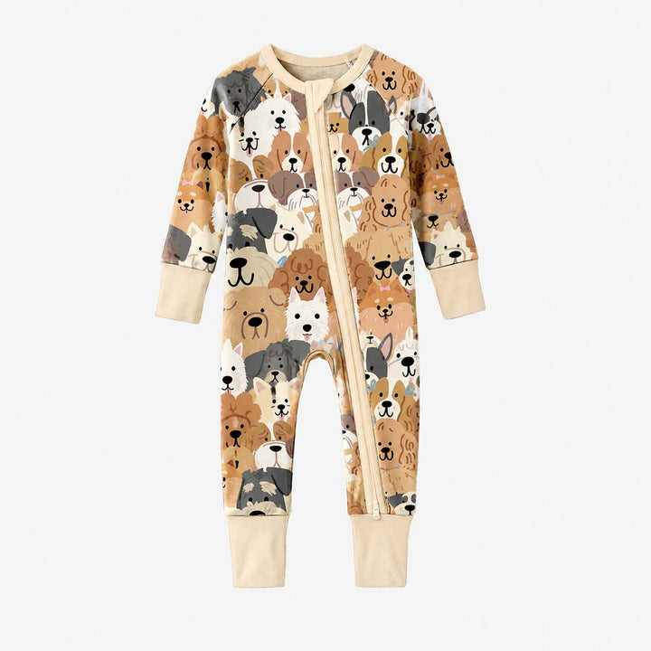 Cute Dog Crowd Bamboo Convertible Zippy
