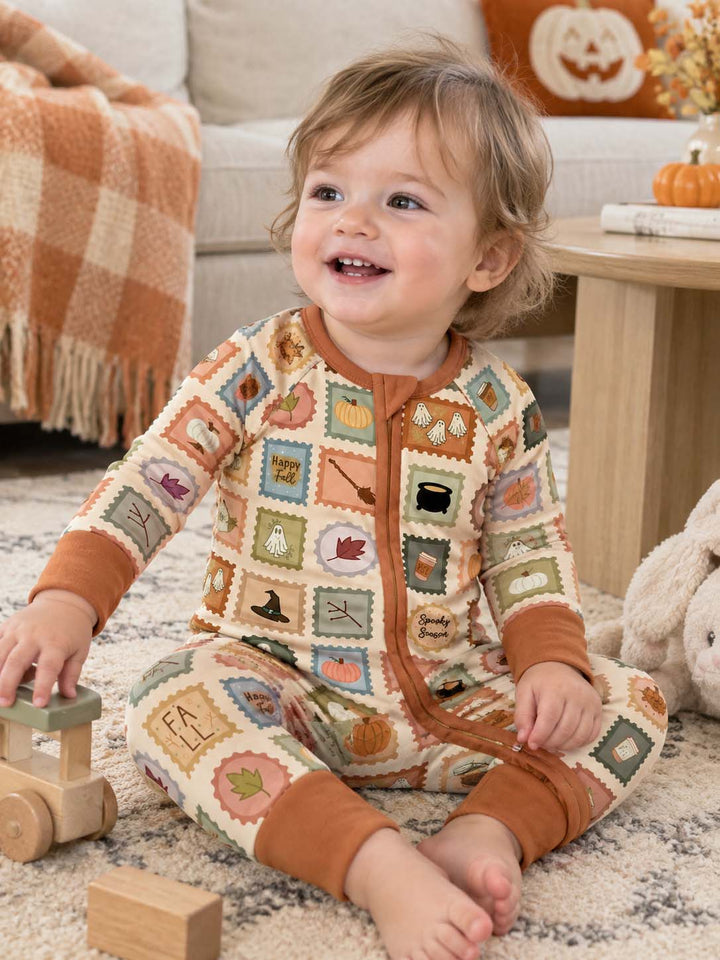 Cute Fall Halloween Stamps Bamboo Convertible Zippy