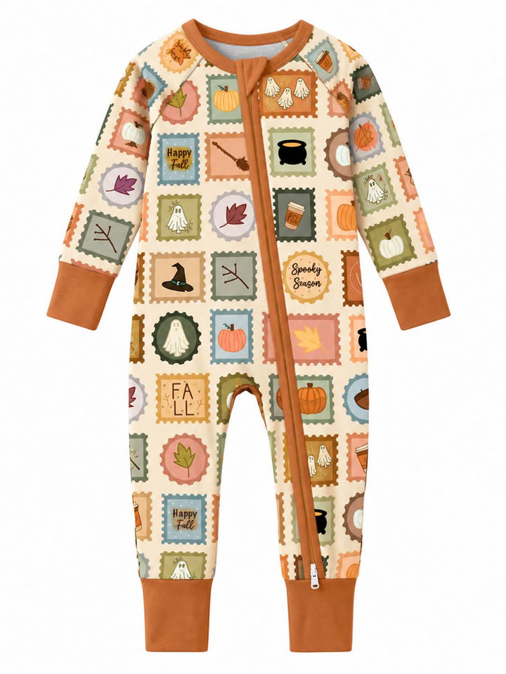Cute Fall Halloween Stamps Bamboo Convertible Zippy