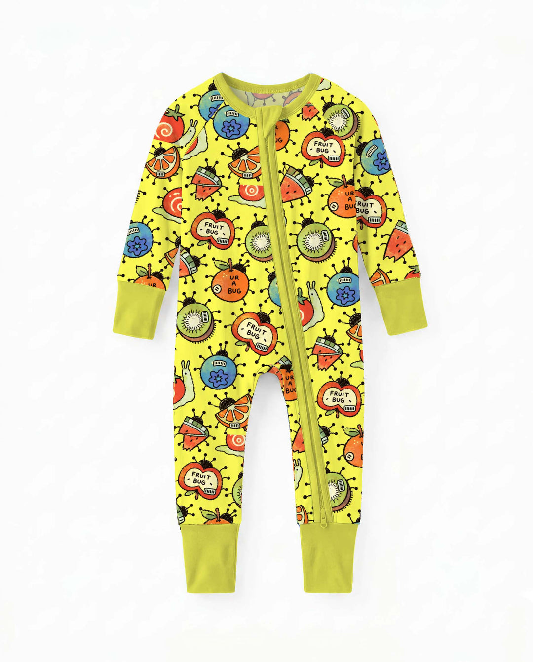 Cute Fruity Bugs Garden Bamboo Convertible Zippy