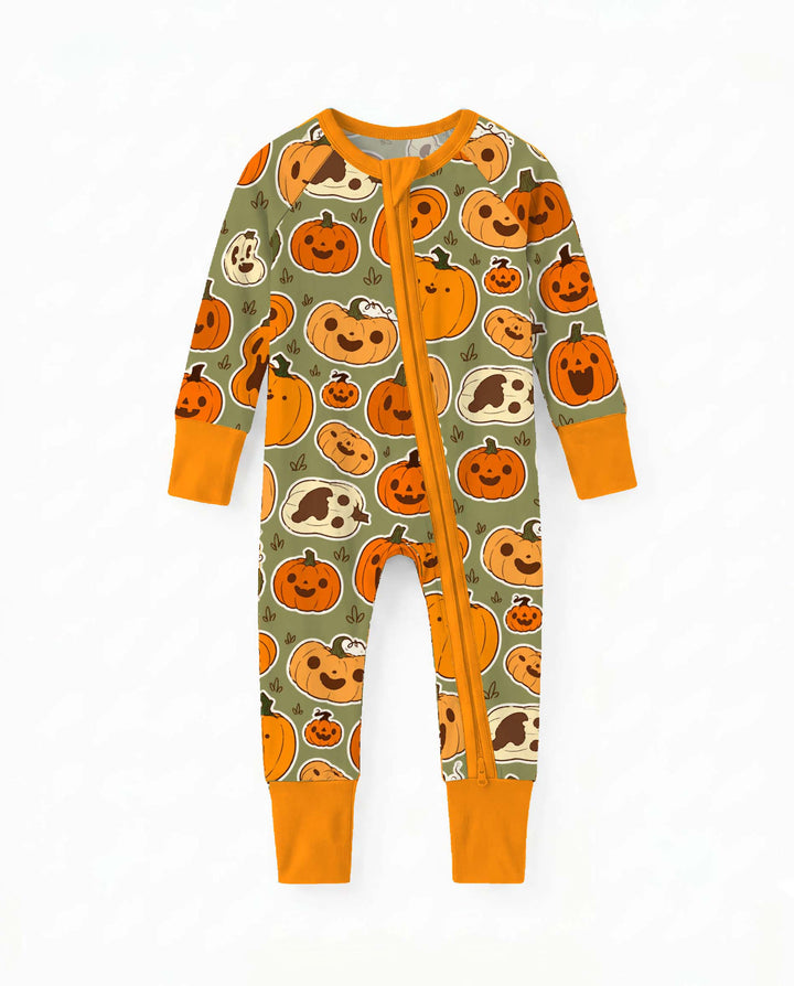 Cute Jack O Lantern Pumpkin Patch Bamboo Convertible Zippy