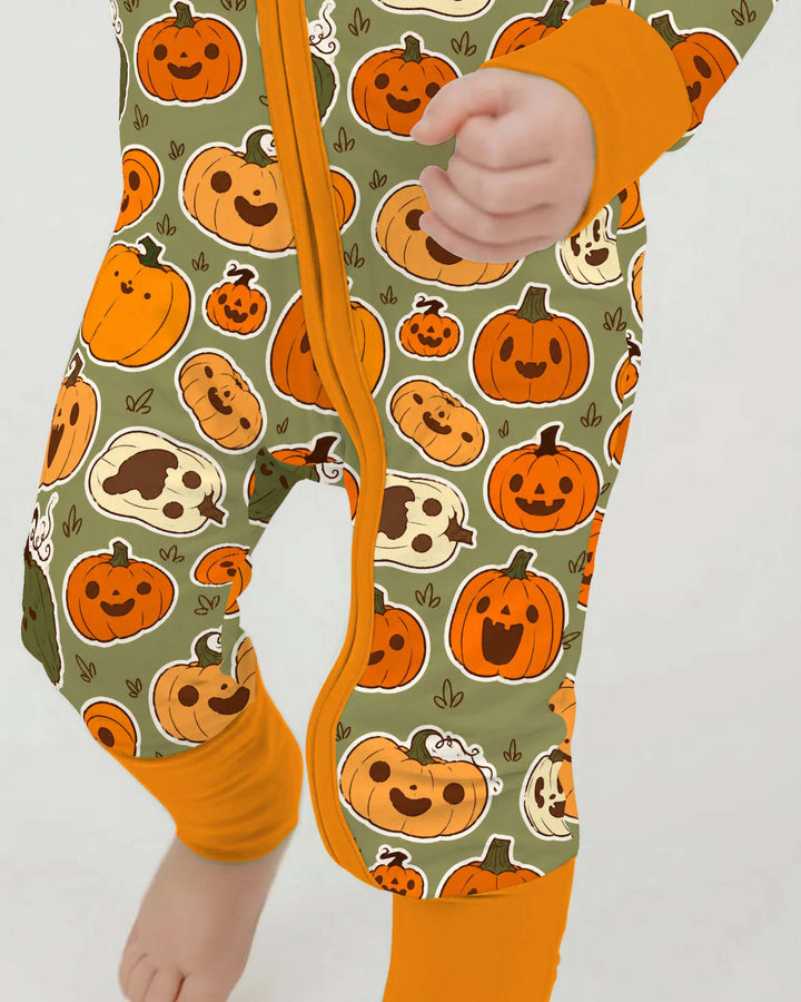 Cute Jack O Lantern Pumpkin Patch Bamboo Convertible Zippy