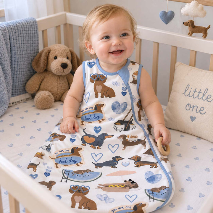 Dachshund Love Club Blue Bamboo Sleep Bag