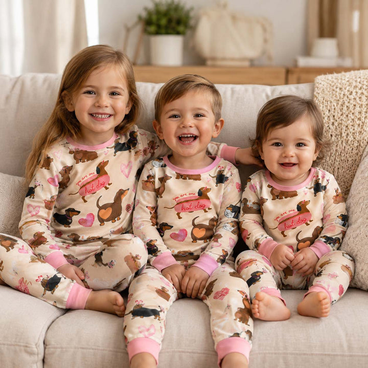 Dachshund Love Club Bamboo Two Piece Long Sleeve Pajama Set