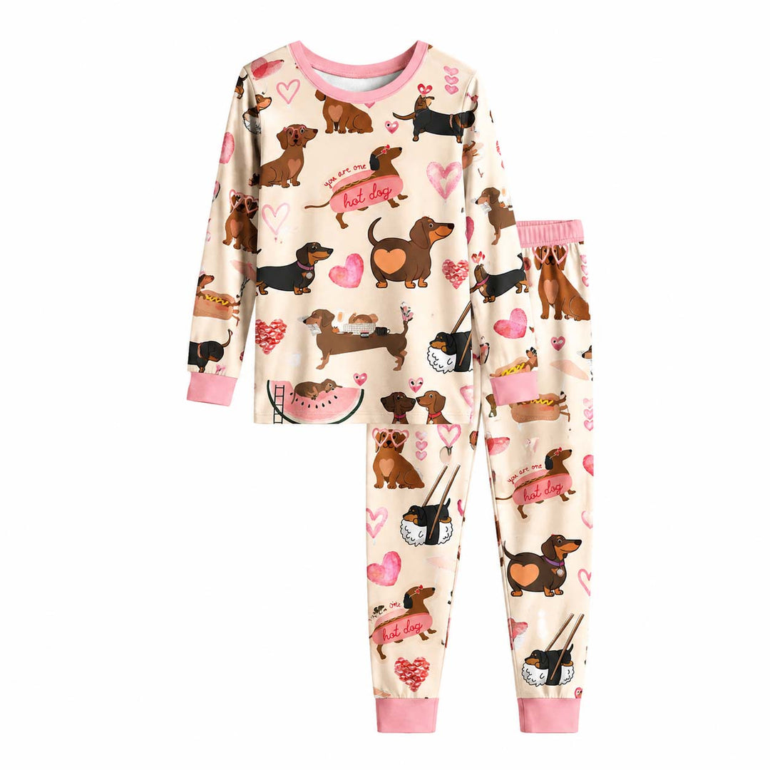 Dachshund Love Club Bamboo Two Piece Long Sleeve Pajama Set