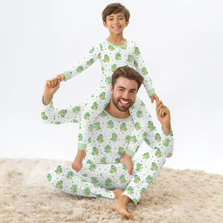 Shabbat Dinosaur Bamboo Men's Pajama Set