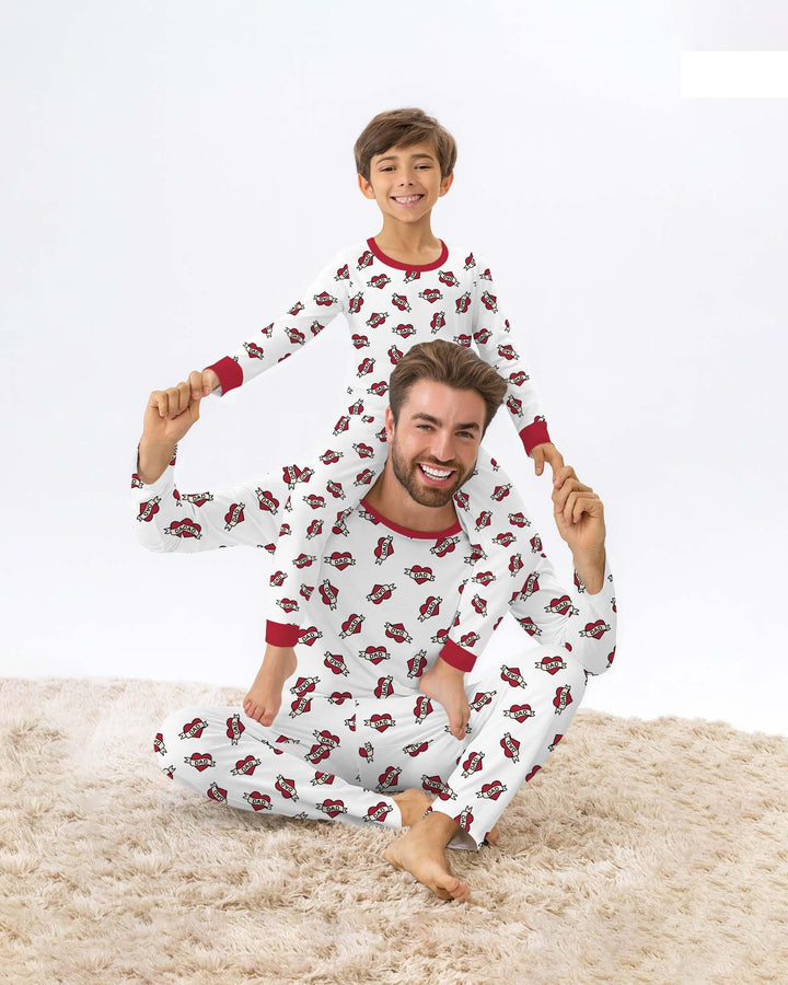 Zweiteiliges Langarm-Pyjama-Set mit Sommerfrüchten