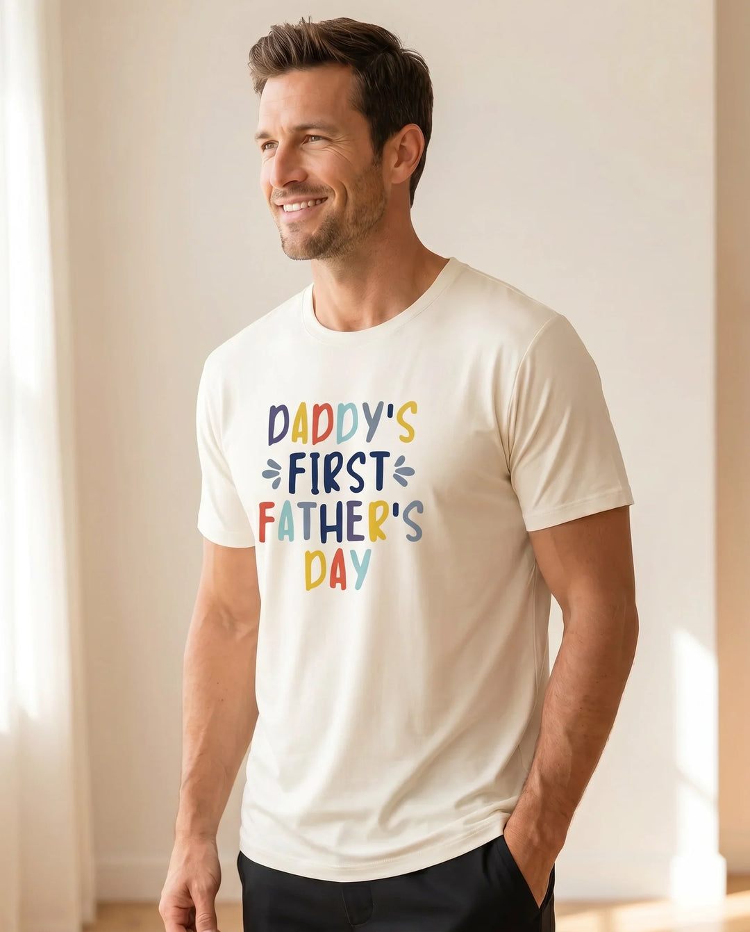 Herren T-Shirt aus Bambus "Papys erster Vatertag"
