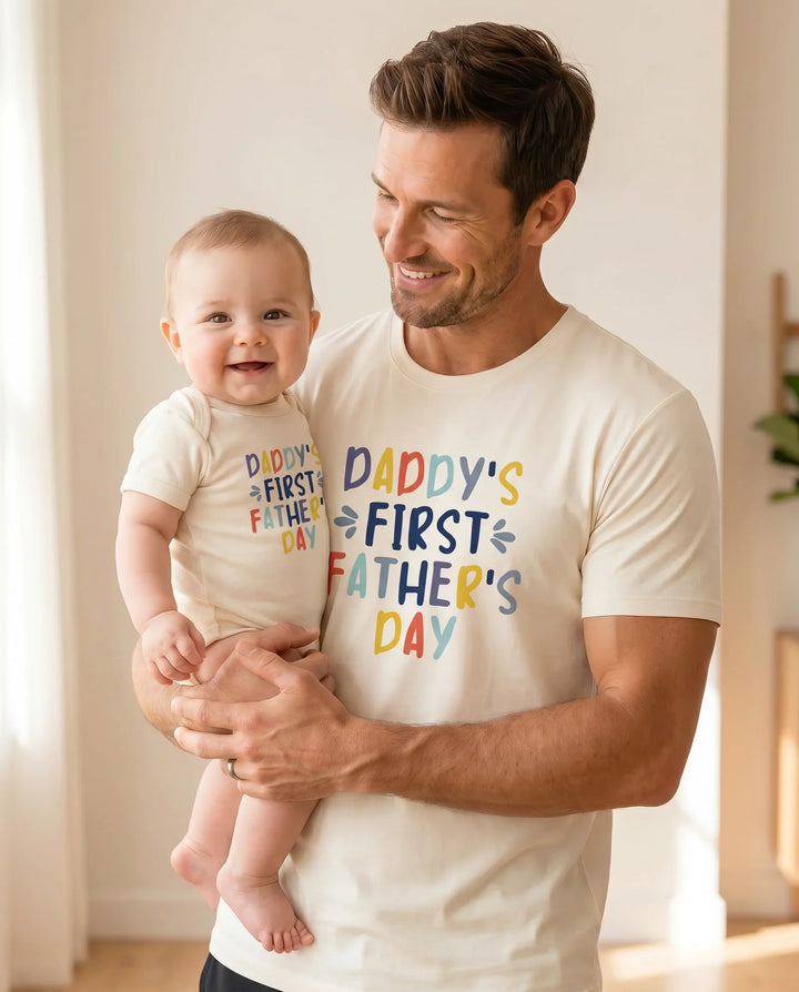 Herren T-Shirt aus Bambus "Papys erster Vatertag"