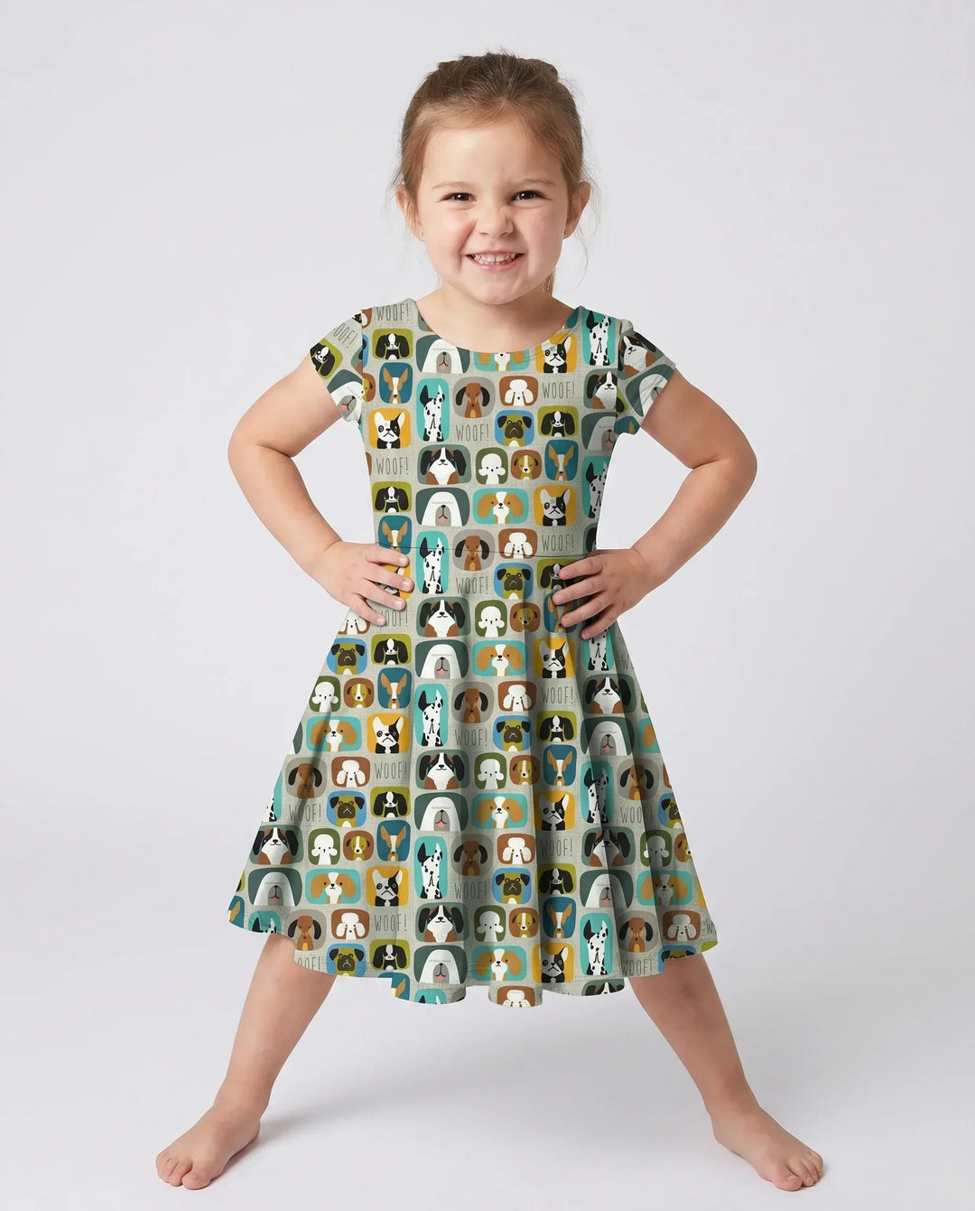 Woof Block Party Bambus Twirl Kleid