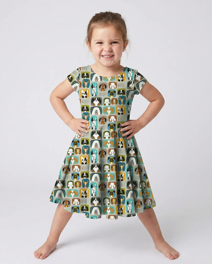 Woof Block Party Bambus Twirl Kleid