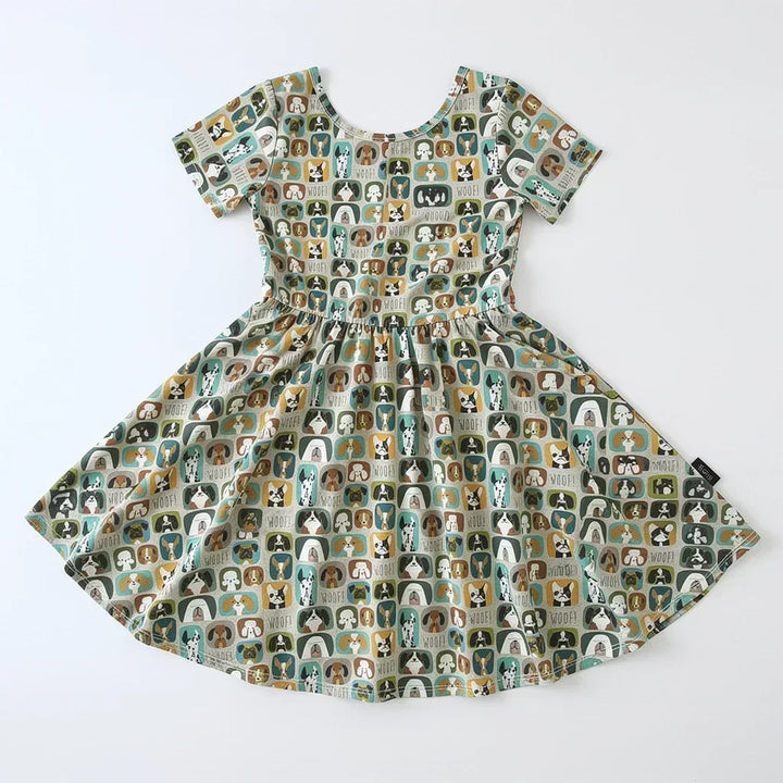Woof Block Party Bambus Twirl Kleid