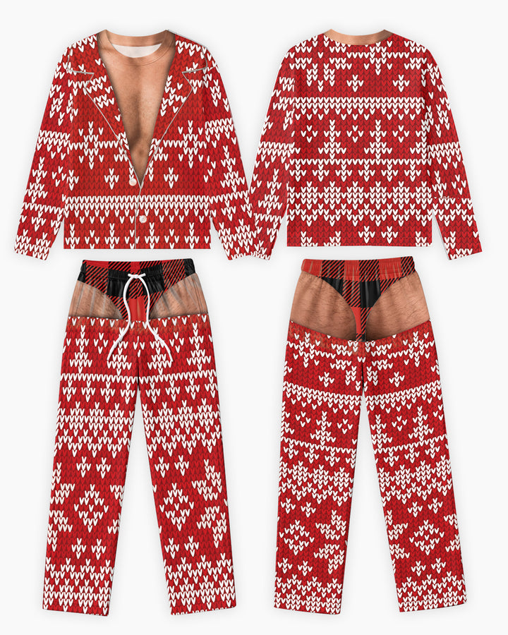 Personalized Funny Christmas Bamboo Men's Pajama Set