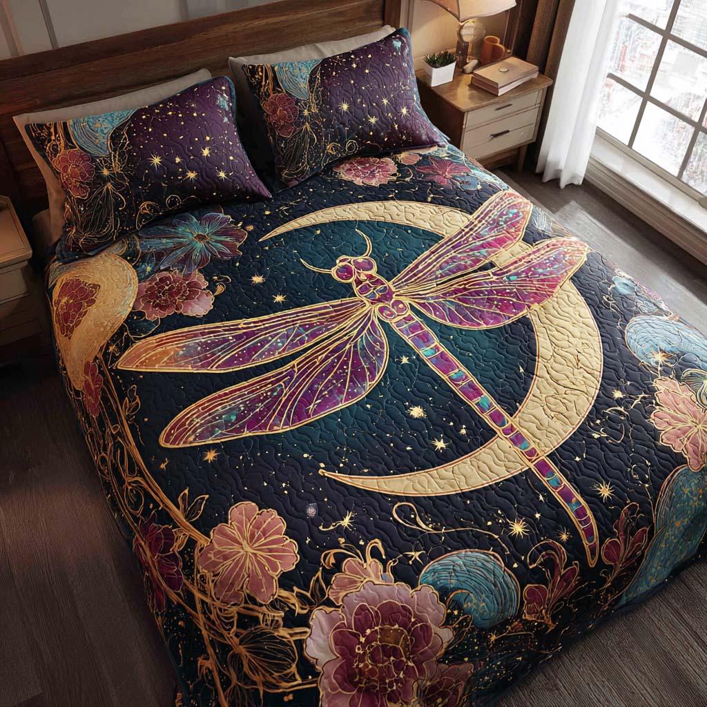 Dragonfly Serene Skies Bamboo Quilt Bedding Set