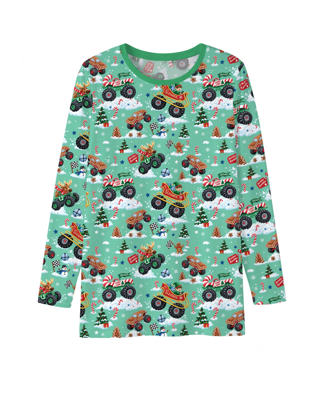Holiday Monster Truck Bamboo Men's Pajama Set