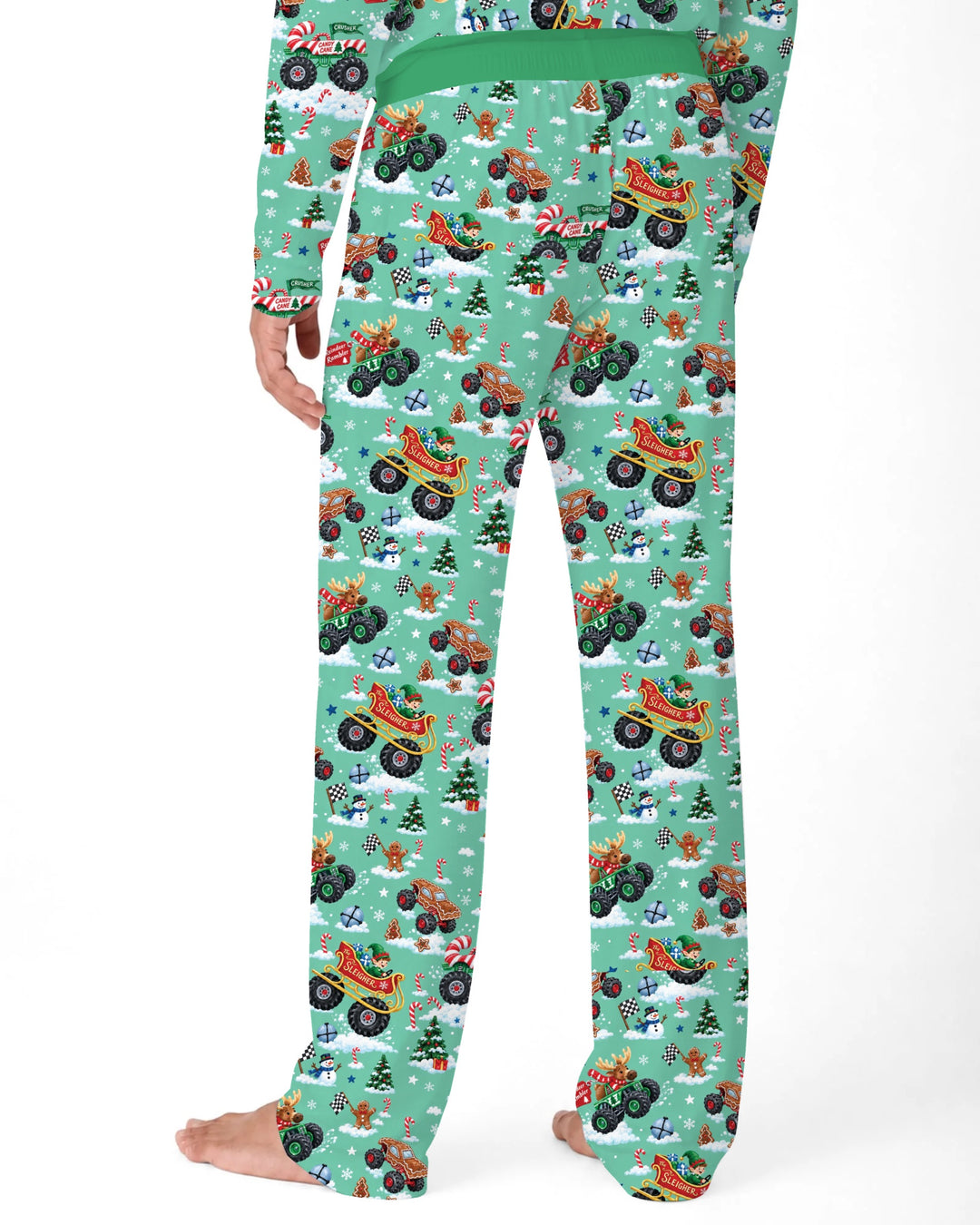 Holiday Monster Truck Bamboo Men's Pajama Set