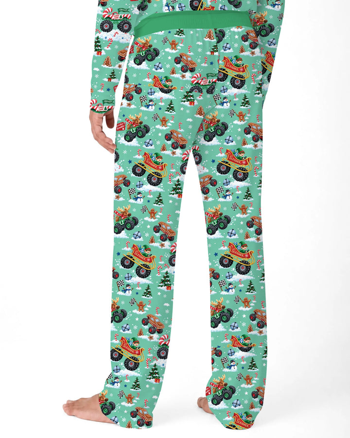 Holiday Monster Truck Bamboo Men's Pajama Set