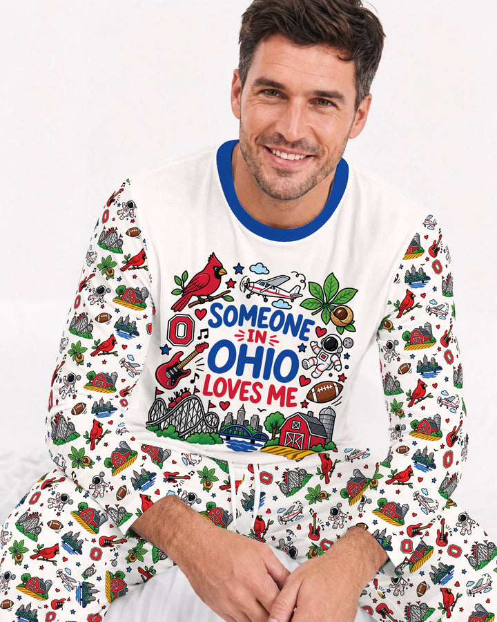Someone in Ohio Loves Me Bamboo Men's Pajama Set