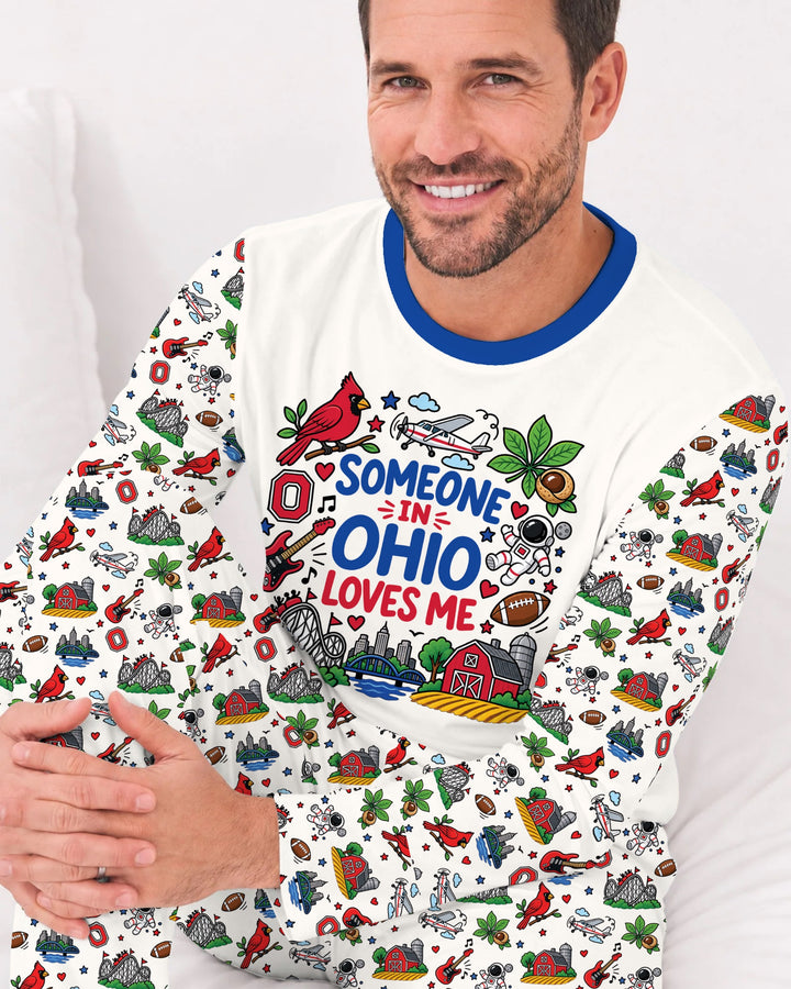 Someone in Ohio Loves Me Bamboo Men's Pajama Set