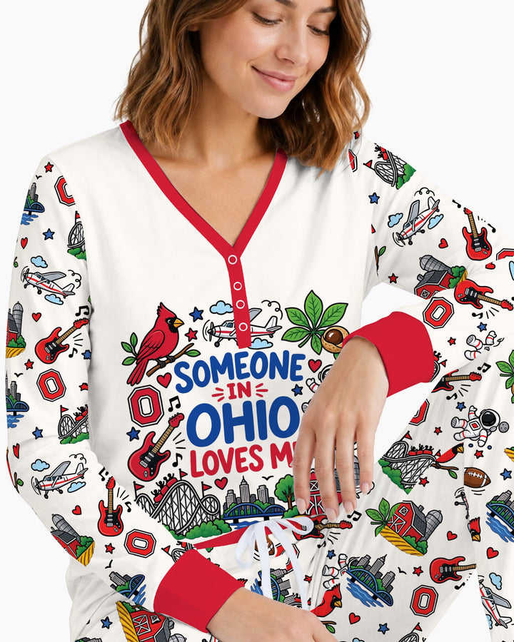 Someone in Ohio Loves Me Bamboo Women Pajama Set