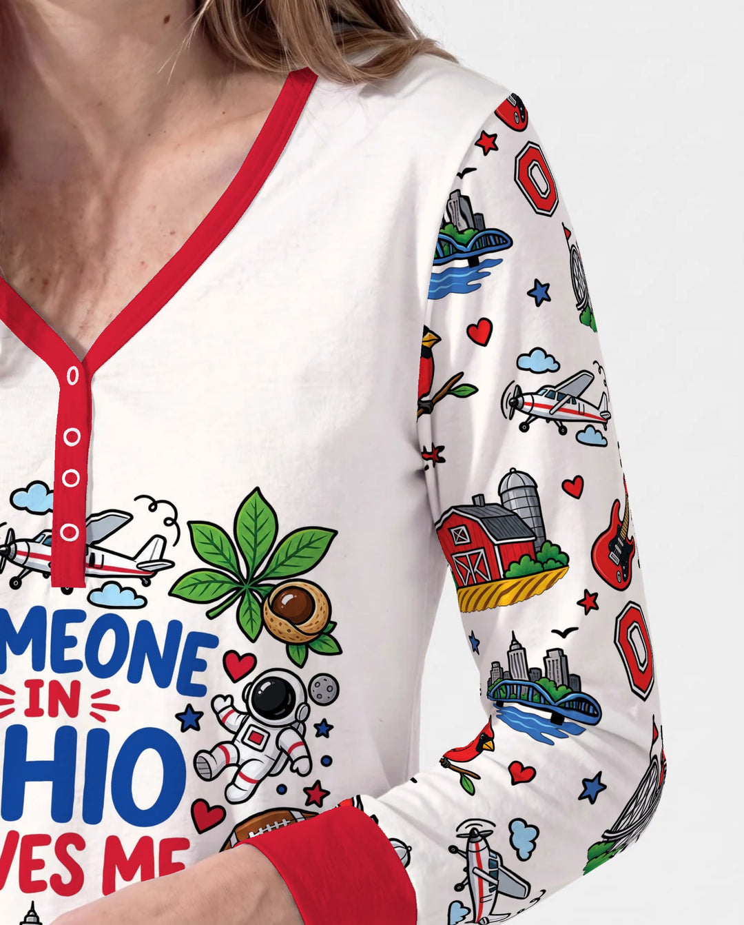 Someone in Ohio Loves Me Bamboo Women Pajama Set
