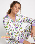 Custom Name Make your own Mardi Gras Bamboo Women Pajama Set