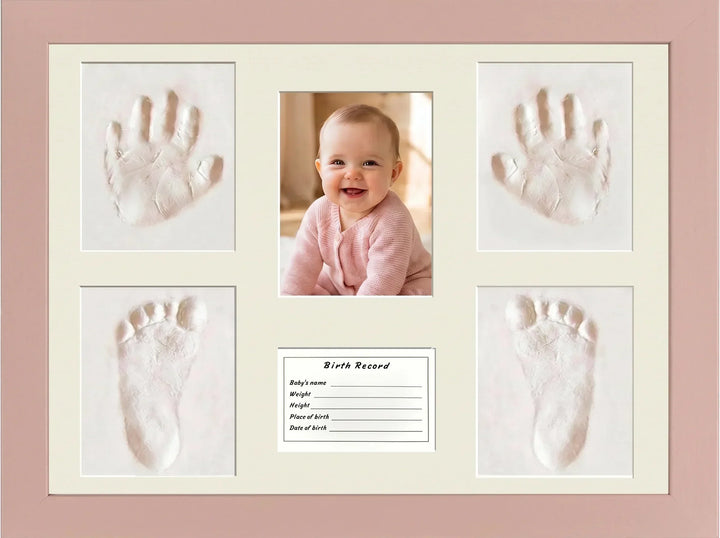 Fotorahmen für Hand- und Fußabdrücke des Babys aus Holz für das Kinderzimmer
