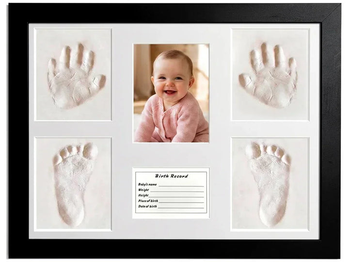 Fotorahmen für Hand- und Fußabdrücke des Babys aus Holz für das Kinderzimmer