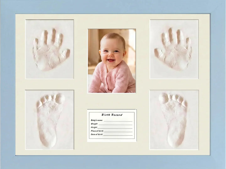 Fotorahmen für Hand- und Fußabdrücke des Babys aus Holz für das Kinderzimmer