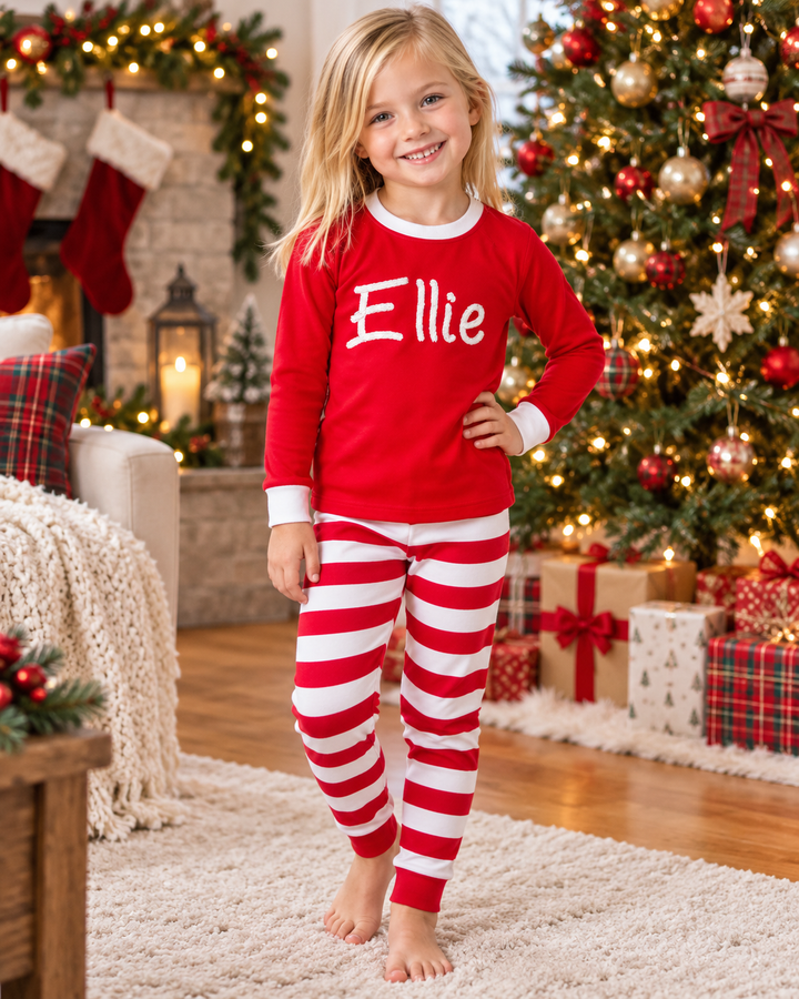 Zweiteiliges Langarm-Pyjama-Set mit Sommerfrüchten