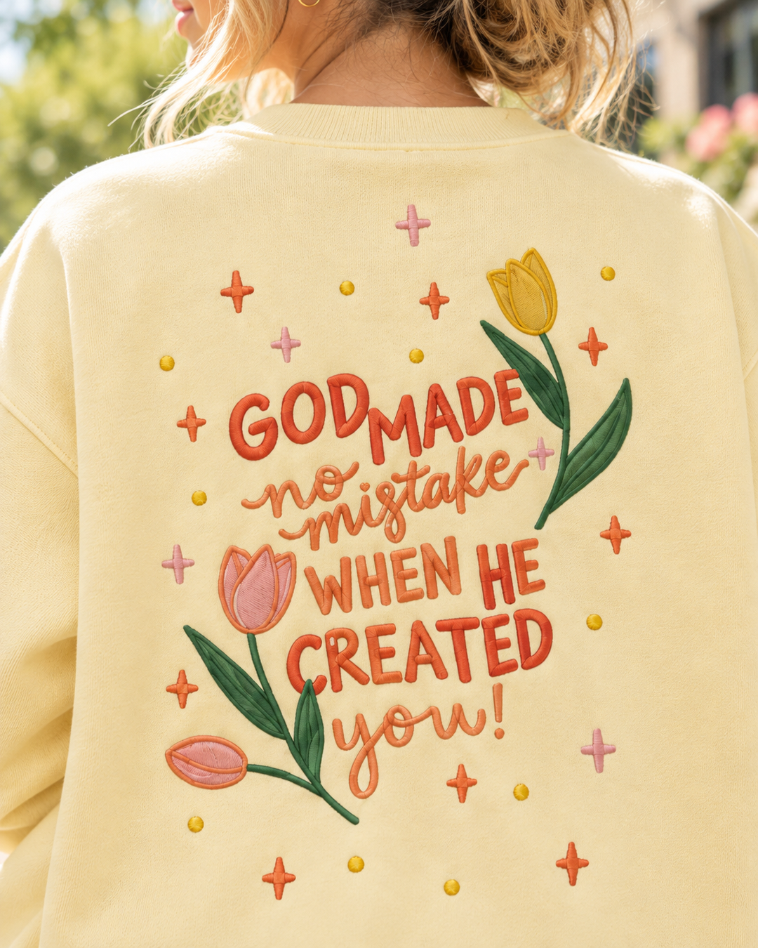 Template Damen-Rundhals-Sweatshirt aus Bambus