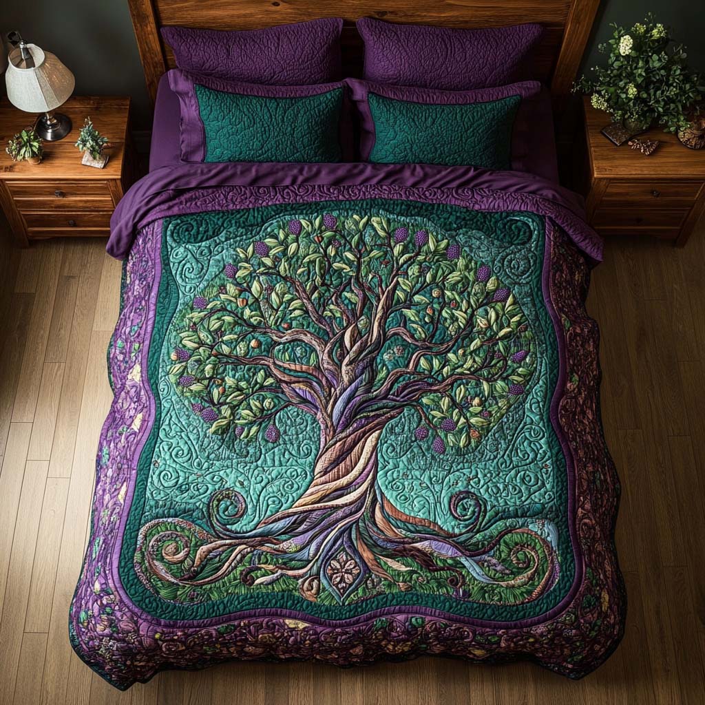 Eternal Branch Harmony Bamboo Quilt Bedding Set