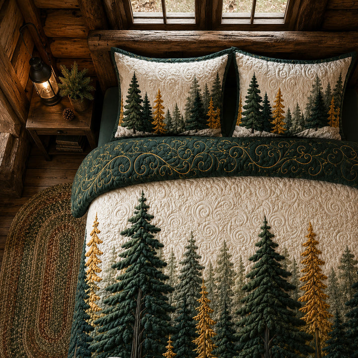Evergreen Woods Bamboo Quilt Bedding Set