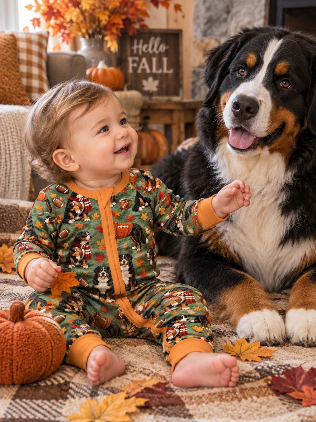 Fall Football Bernese Dogs Bamboo Convertible Zippy